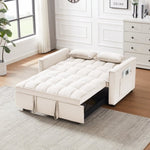 ZUN Modern Velvet Loveseat Futon Sofa Couch w/Pullout Bed,Small Love Seat Lounge Sofa w/Reclining W1359132417