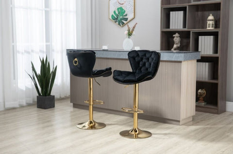 ZUN COOLMORE Bar Stools with Back and Footrest Counter Height Dining Chairs 2PC/SET W39557445