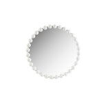 ZUN Beaded Round Wall Mirror 27"D B03599372