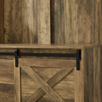 ZUN Light brown, Column Coat Rack with Storage Shoe Cabinet 61909411