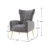 ZUN COOLMORE Accent Chair ,leisure single chair with Rose Golden feet W153968054