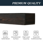 ZUN 72" Rustic Wood Fireplace Mantel,Wall-Mounted & Floating Shelf for Home Decor W1390138524