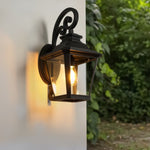 ZUN Large Outdoor Wall Sconce Lights with Clear Glass W1340110426
