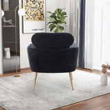 ZUN 29.5"W Modern Chenille Accent Armchair Upholstered Reading Single Sofa Leisure Club W129847366