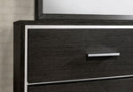 ZUN 1x Nightstand Solid wood Warm Gray Sleek Modern Lines Chrome Trim Insert Contemporary Bedroom HS11CM7589N-ID-AHD