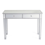 ZUN Mirrored Makeup Table Desk Vanity for Women with 2 Drawers 03176601