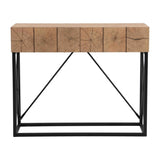 ZUN 43.31'' Luxury Wood Sofa Table, Industrial Console Table for Entryway, Hallway Tables with Two W1071134251