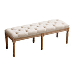 ZUN Upholstered Tufted Bench Ottoman , Velvet Dining Bench Bedroom Bench Footrest Stool Accent Bench for W1622113264