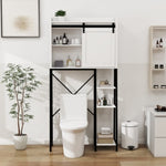 ZUN Over The Toilet Storage Cabinet, Bathroom Over Toilet with Sliding Barn Door,Adjustable W282138090