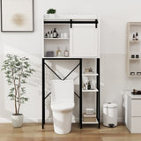 ZUN Over The Toilet Storage Cabinet, Bathroom Over Toilet with Sliding Barn Door,Adjustable W282138090