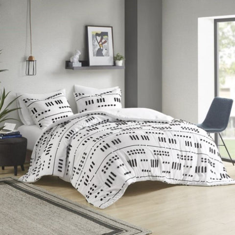 ZUN Clip Jacquard Comforter Set B03595996