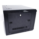 ZUN 6U Equipped Iron Network Cabinet with Cooling Fan Black 67391305
