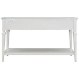 ZUN TREXM Classic Retro Style Console Table with Three Top Drawers and Open Style Bottom Shelf, Easy WF199599AAK