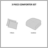ZUN 3 Piece Cotton Comforter Set B03596428