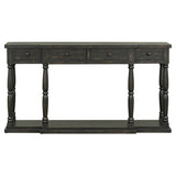 ZUN U_STYLE Retro Senior Console Table for Hallway Living Room Bedroom with 4 Front Facing Storage WF312987AAB