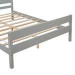 ZUN Full Bed with Headboard and Footboard,Grey W50446115