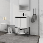 ZUN 24" Freestanding Bathroom Vanity With Two Soft Closing Doors And One Shelf -BVB00124WSGRB W999119447