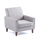 ZUN Single sofa chair for bedroom living room with four wooden legs W2272139347