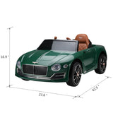ZUN Bentley Officially Licensed kids Ride On Car, Kids Electric Vehicle with Lights, Music and Remote W104158328