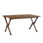 ZUN 1-piece Folding Outdoor Table,Lightweight Aluminum Roll-up Rectangular Table for indoor, Outdoor W24183624