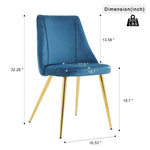 ZUN Modern simple light luxury high sense dining chair home bedroom stool back dressing chair student W210125552