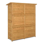 ZUN Fir Wood Shed Garden Storage Shed Wood Color & Green 48756444