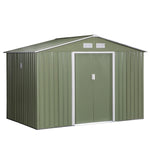 ZUN Outsunny 9' x 6' Outdoor Storage Shed, Garden Tool House with Foundation, 4 Vents, and 2 Easy W2225142904