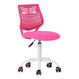 ZUN Plastic Task Chair/ Office Chair - Pink W1314127873