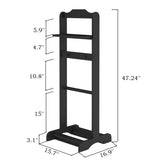 ZUN Accent Portable Garment Rack,Clothes Valet Stand with Storage Organizer,Black Finish W760P145329