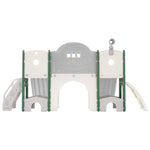 ZUN Kids Slide Playset Structure 7 in 1, Freestanding Spaceship Set with Slide, Arch Tunnel, Ring Toss PP322884AAF