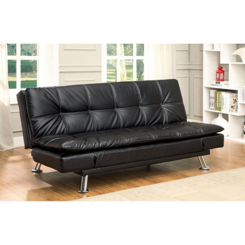 ZUN Futon Sofa, Black B090114107