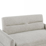 ZUN 55.1" Pull Out Sleep Sofa Bed Loveseats Sofa Couch with Adjsutable Backrest, Storage Pockets, 2 Soft WF315689AAA