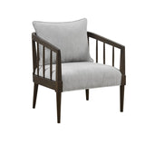 ZUN Spindle Accent Armchair with Removable Back Pillow B035118537