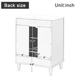 ZUN 24" Bathroom Vanity with Sink, Bathroom Vanity Cabinet with Two Doors, Adjustable Shelves, Solid WF309412AAK