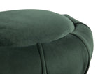 ZUN 18.5'' Tall Stainless Steel Upholstered Ottoman in Green W99759366