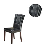 ZUN Faux Leather Upholstered Dining Chair, Black SR011750