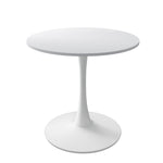 ZUN 32"Modern Round Dining Table with Round MDF Table Top,Metal Base Dining Table, End Table Leisure W75764015