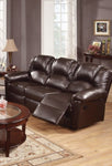 ZUN Motion Sofa 1pc Couch Living Room Furniture Brown Bonded Leather HS00F6675-ID-AHD