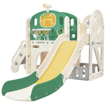 ZUN Kids Slide Playset Structure, Freestanding Castle Climbing Crawling Playhouse with Slide, Arch PP300683AAL