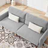 ZUN Convertible Futon Sofa Bed, Adjustable Couch Sleeper, Modern Couch Corduroy Fabric Comfy Sofa bed W1123P144864