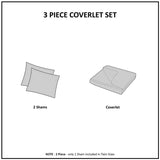 ZUN 3 Piece Reversible Scalloped Edge Quilt Set B03597386