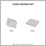 ZUN 3 Piece Reversible Scalloped Edge Quilt Set B03597532