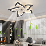 ZUN 27Inches Ceiling Fan with Lights Remote Control Dimmable LED, 6 Gear Wind Speed Fan Light W2009119786