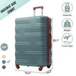 ZUN Merax with TSA Lock Spinner Wheels Hardside Expandable Travel Suitcase Carry on PP303956AAF