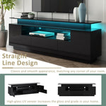 ZUN ON-TREND Modern, Stylish Functional TV stand with Color Changing LED Lights, Universal Entertainment WF287357AAB