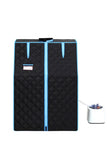 ZUN Portable Half body Black Steam Sauna Tent for Personal Relaxation, Detox and Therapy at home.PVC W78233974