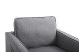 ZUN Modern Linen Swivel Accent Chair ,Comfy Armchair with 360 Degree Swiveling for Living Room, Bedroom, W136194673