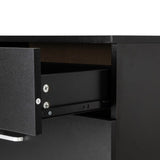 ZUN [FCH] Modern Simple 3-Drawer Table Nightstand Dresser Black 39538677