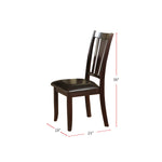 ZUN Charlton Slat Back Dining Side Chairs in Espresso, Set of 2 SR011285