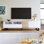 ZUN Modern TV Stand for 80'' TV Double Storage Space, Media Console Table, Entertainment Center WF303474AAK